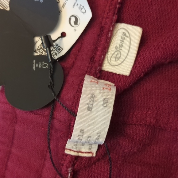 Zara Mickey Mouse cozy soft burgundy sweatpants Girls size 10 - Picture 7 of 7